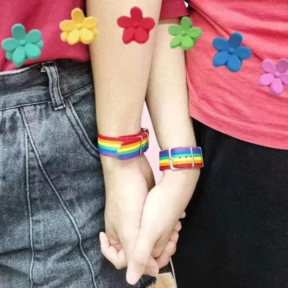 Nepal Rainbow Lesbians Gays Bisexuals Transgender Bracelets For Women Girls Pride Woven Braided Men Couple Friendship Jewelry