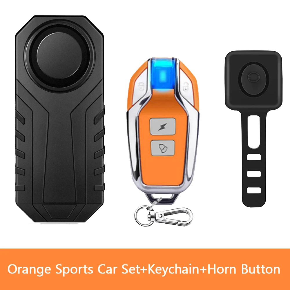 Motorcycle and Bicycle Anti-Theft Wireless Alarm System with Remote Control and Waterproof Design, 113dB Security Alert