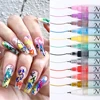 12pcs/Set Nail Art Graffiti Pen Nail Marker Drawing Abstract Lines Fine Detail Floral Design Waterproof Nail Painting Manicure 3