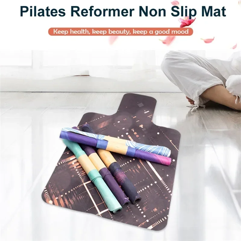 Non-Slip Yoga Mat Convex Pilates Reformer Pad Suede Rubber Reconstituted Core Bed Soft Comfortable Training Positioning Rug