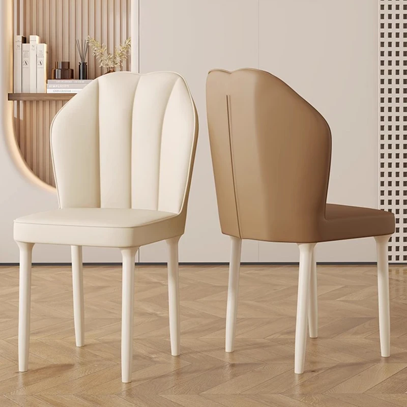 Trendy Luxury Chairs Kitchen Dining European Ergonomic Mobile Dining Chairs Wipeable Restaurant Sedie Da Pranzo Home Furniture