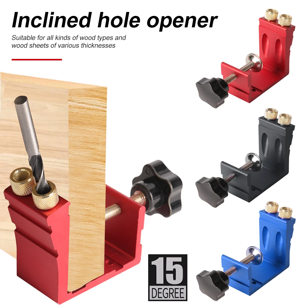 1 Set Pocket Hole Jig Kit Adjustable Joinery Pocket Screw Jig For Woodworking Oblique Hole Positioner With Drill Bit Screwdriver