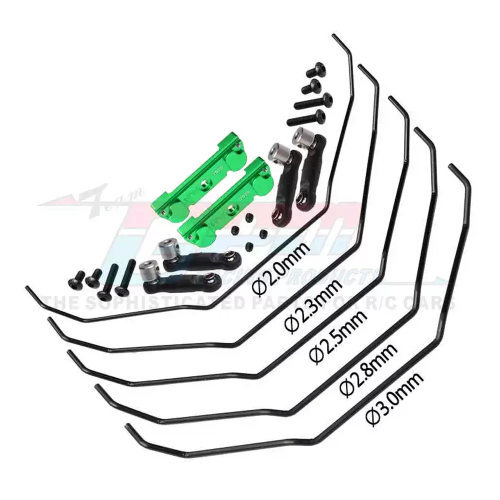 GPM for Traxxas 1/8 MAXX SLASH 6S RC Car Upgrade Parts Metal Aluminum Alloy 7075 Front Rear Sway Bars Linkage Kit 10295, front sway bar links,rear anti roll bar links