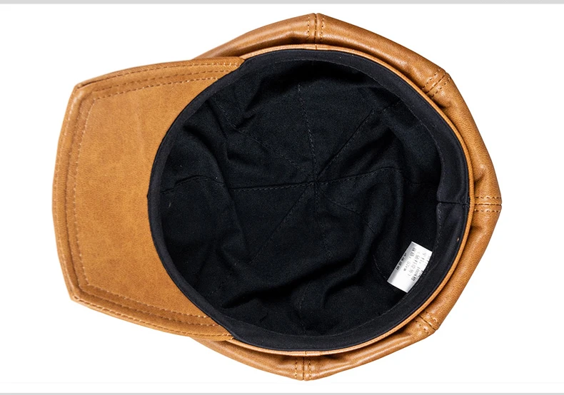 Bonnet,Chapeau En Faux Cuir Pour Hommes, Gatsby Ivy, Béret De Golf, Conduite, Cabbie, Casquette