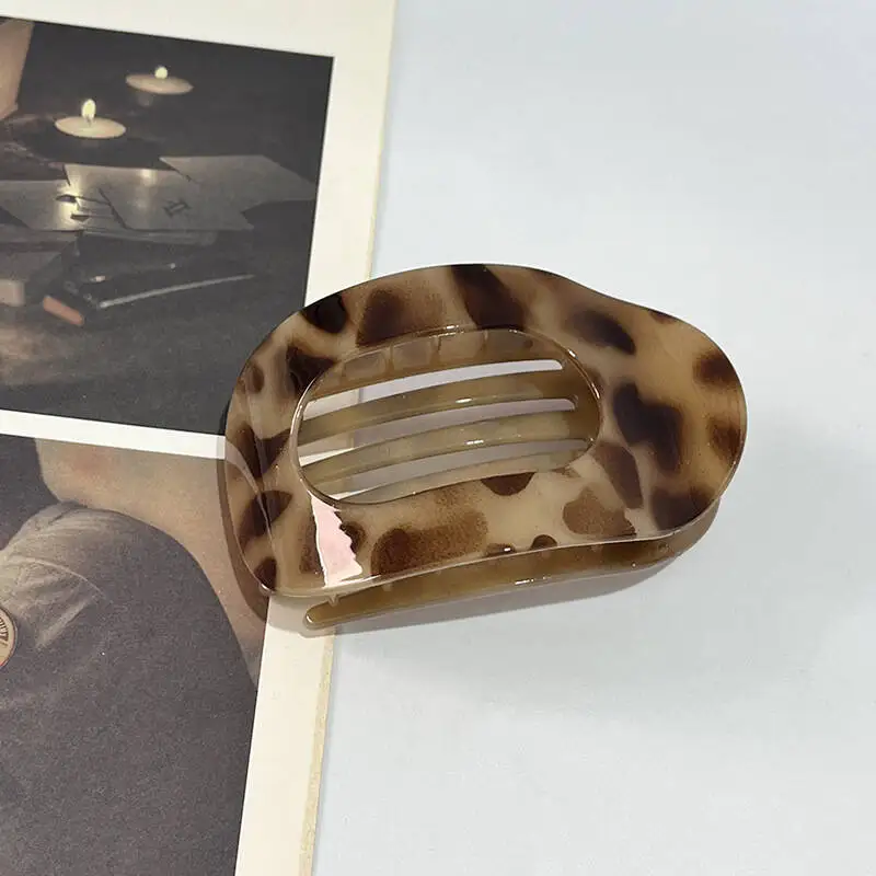 Neue Ankunft Heißer Verkauf Flache Oval Haar Klaue Clip Matte Entenschnabel Clip Back-of-Kopf Brötchen Haar zubehör Einfache Clip Haar Ornament – Detail 3