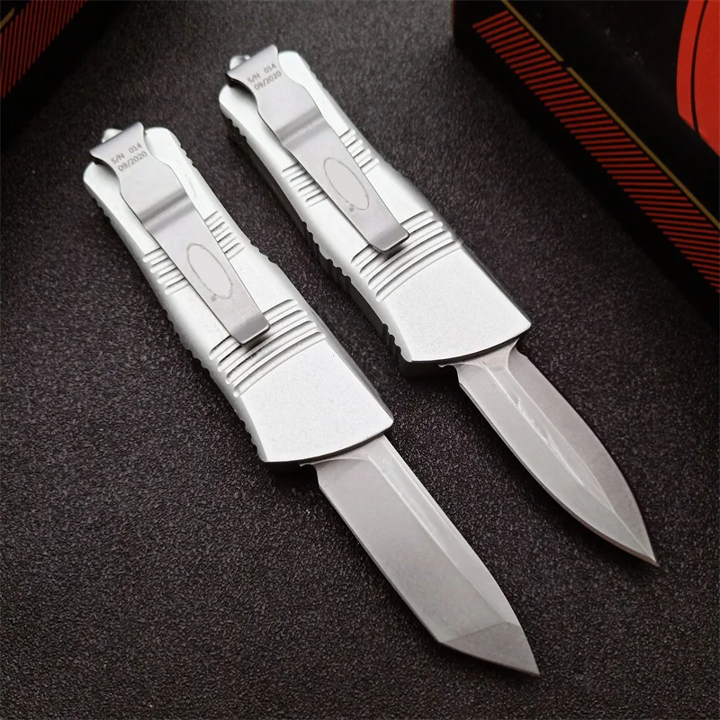 

Micro OTF Tech Knife Mini Series D2 Steel Blade 58-60HRC Hardness Aviation Aluminum (T6-6061) Handle Outdoor Self Defense Knife