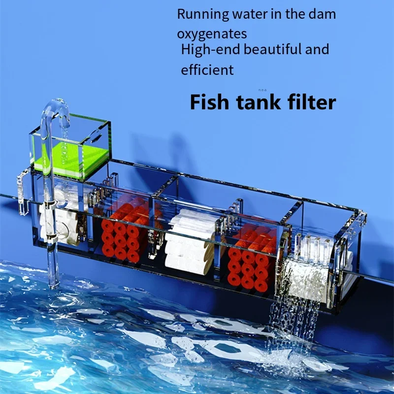 Fish-Tank-Filter-Wall-mounted-Small-Fish-Tank-Filter-Box-Upper-Filter ...