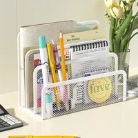 Desk Mail Organizer Small File Holders Letter Organizer Metal Mesh Document/Filing/Folders/Paper Organizer for Desktop 5
