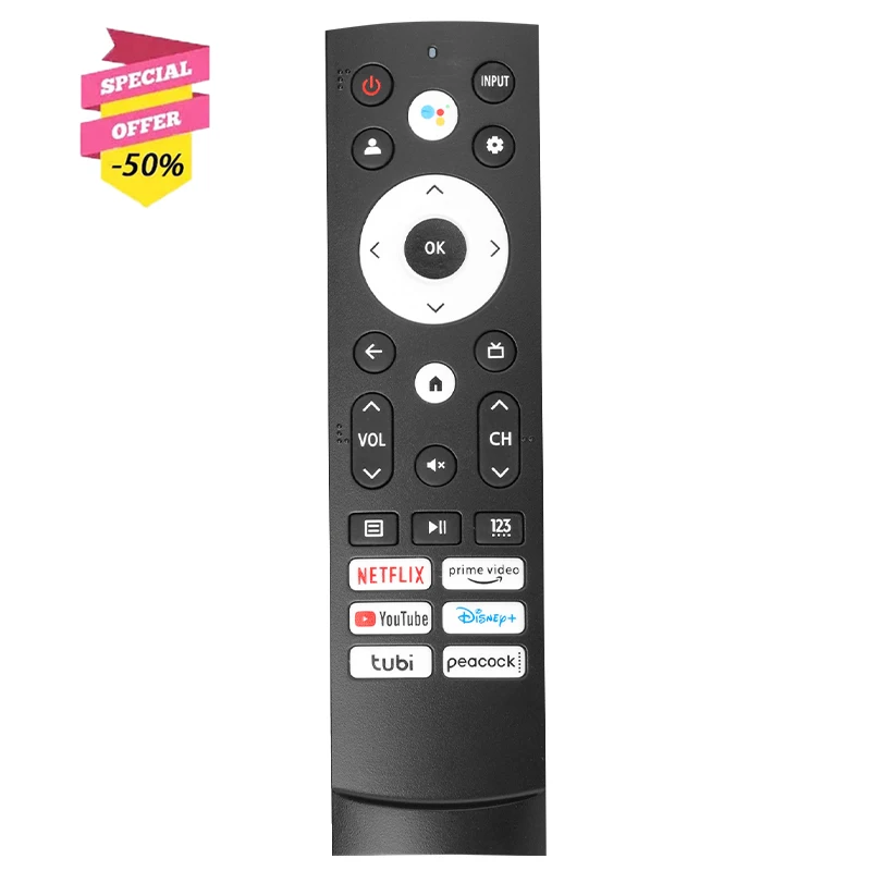 

ERF3M90H IR Remote Control For Hisense Google 4K UHD Series Smart TV 50A6H 55A6H 65A6H 75A6H 50U6H 55U6H (NO Voice Function)