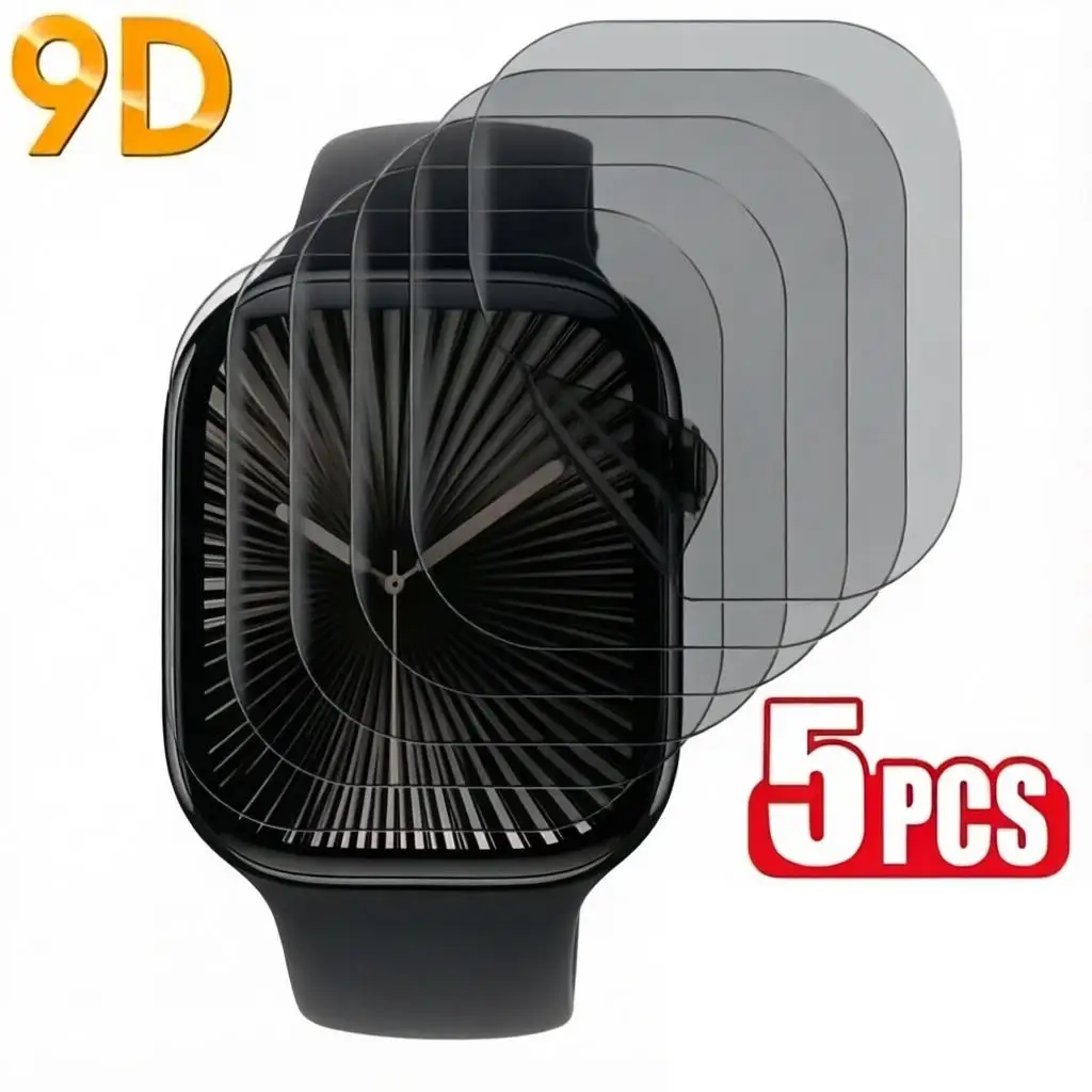애플워치 4 5 6 SE 45mm-40mm용 프라이버시 하이드로겔 필름 5개, 시리즈..