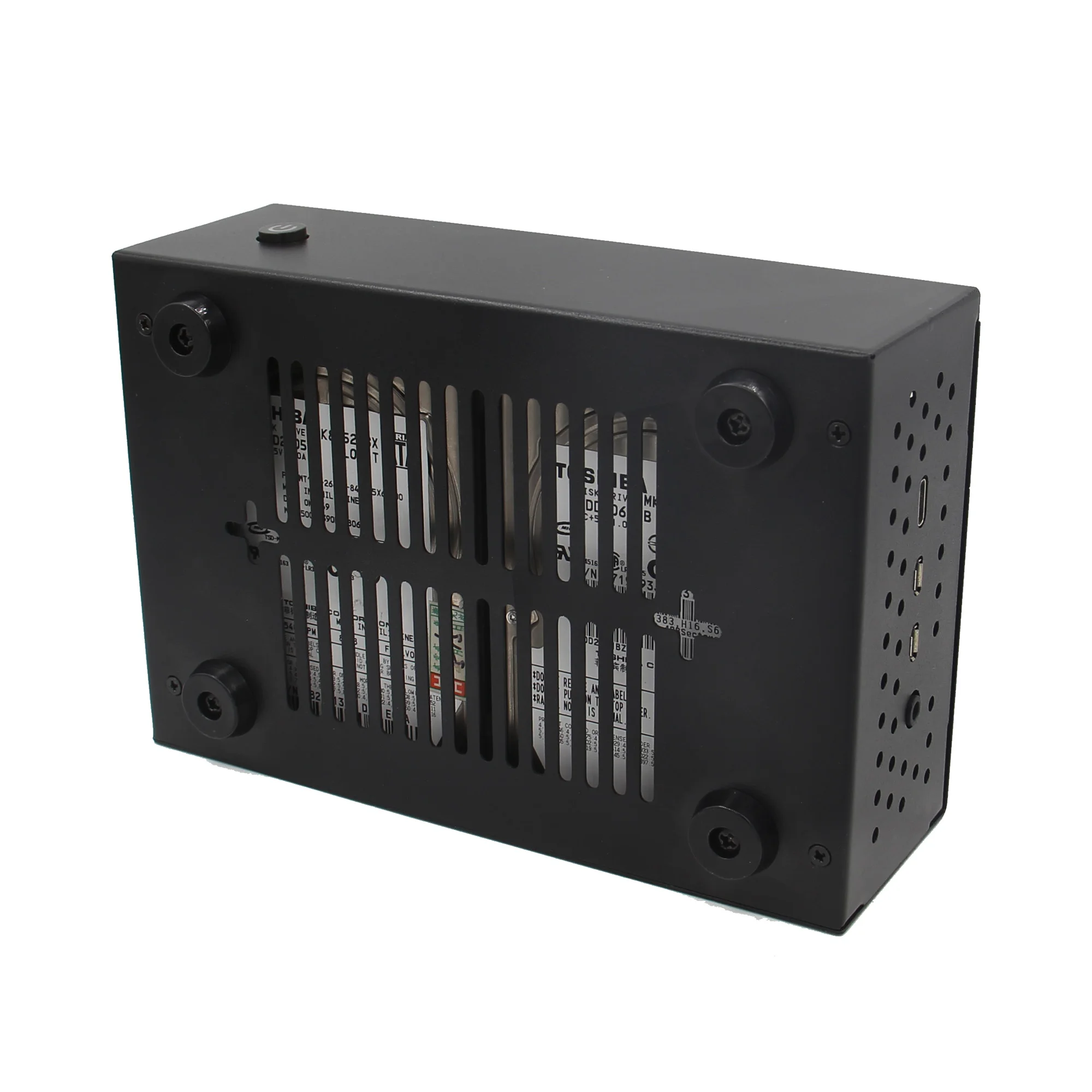 Naspi Gemini Duplo 2.5 Polegada Sata Hdd Ssd Placa Escudo & Caixa de Metal com Ventilador Pwm para Raspberry pi Modelo b - Imagem 6