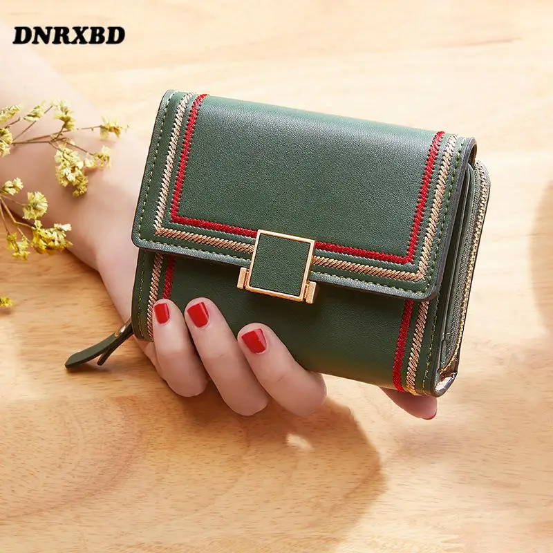 Women Wallet Brand Girl Coin Purse Three Fold Wallets High Quality Short Card Holder Female Clutch Bag portefeuille femme |