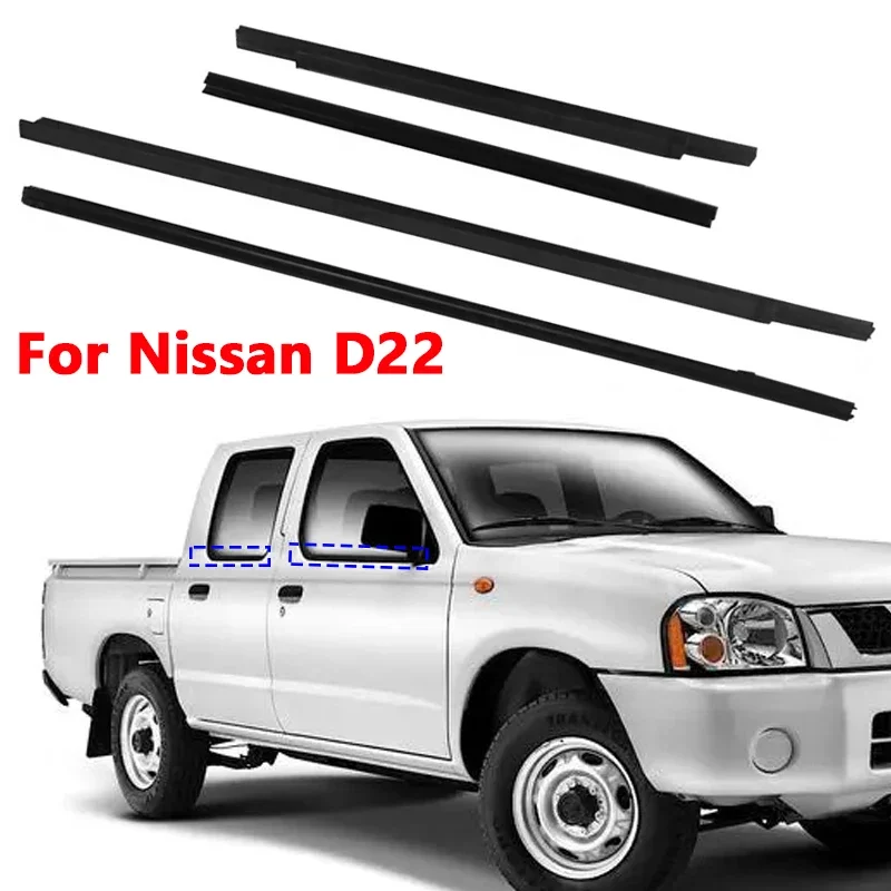 

4PCS Car Window Glass Window Seal Moulding Trim for Nissan D22