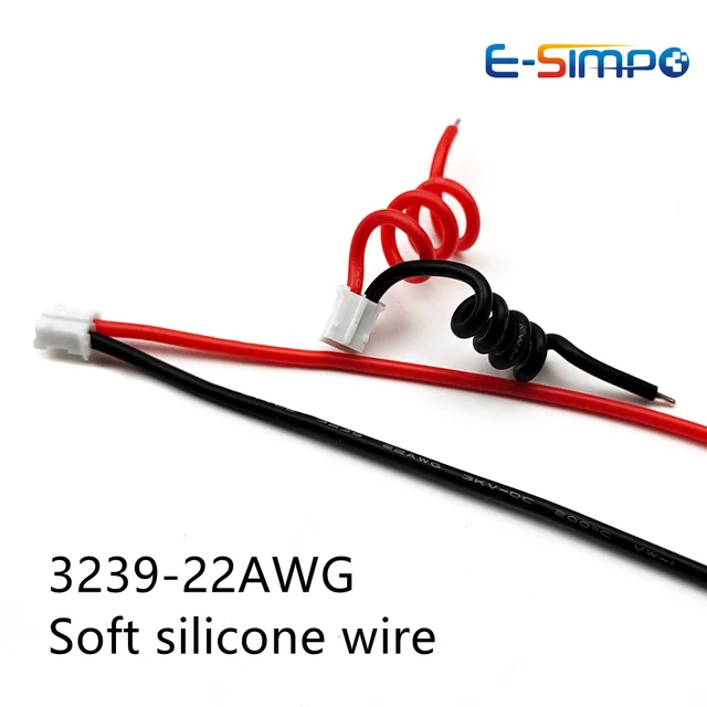 Set 20 Connettori JST 2 Pin Con Filo 80mm - Per LED, Mini Droni E Modellini