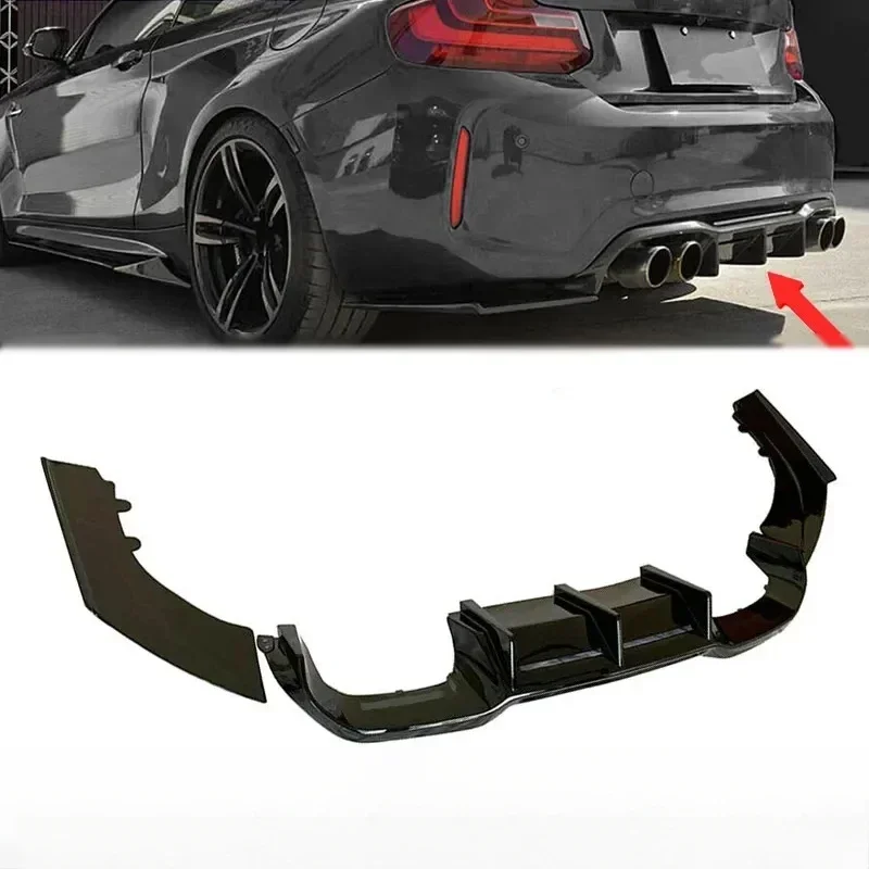 For BMW M2 F87 M2C Rear Bumper Lip Diffuser Rear Spoiler Surround Auto Exterior Accessories