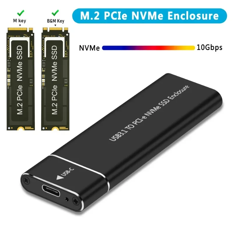 M2 SSD Enclosure NVMe USB Type C Gen2 10Gbps