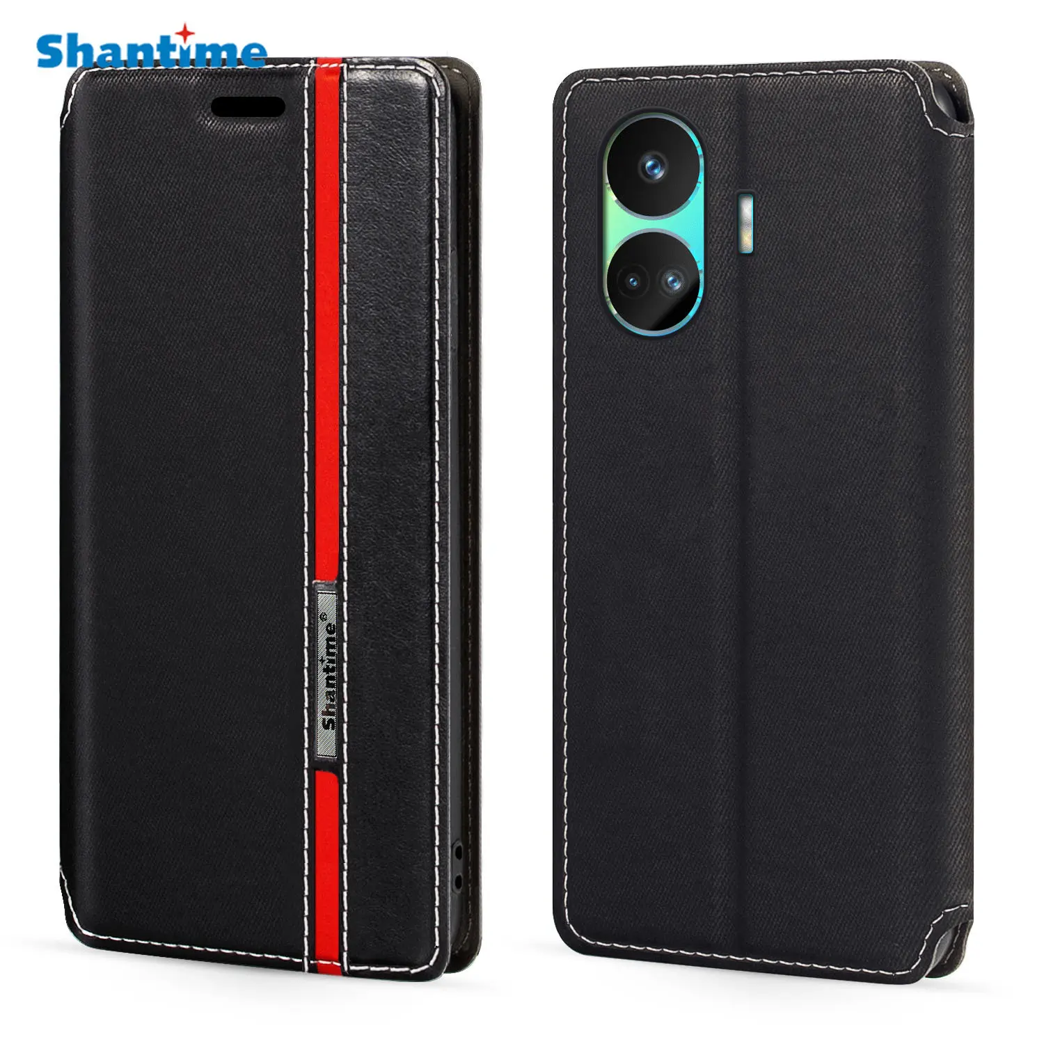 

For OPPO Realme GT Neo 5 SE Case Fashion Multicolor Magnetic Closure Leather Flip Case Cover with Card Holder 6.74 inches