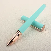 New Rose Gold 5052 Classic Metal Fountain Pen EF0.38MM Hooded Nibs Writing Ink Pen Business School Office Supplies Gift Pens 1