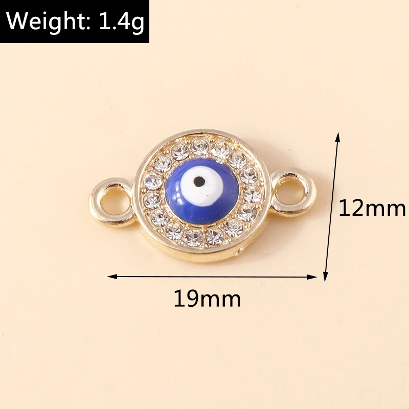 10 stücke Mischte Kristall Bösen blick Charme Türkischen Glück Blau Eye Charms Anhänger Anschlüsse für Armband Ohrringe Halskette DIY Schmuck – Detail 22