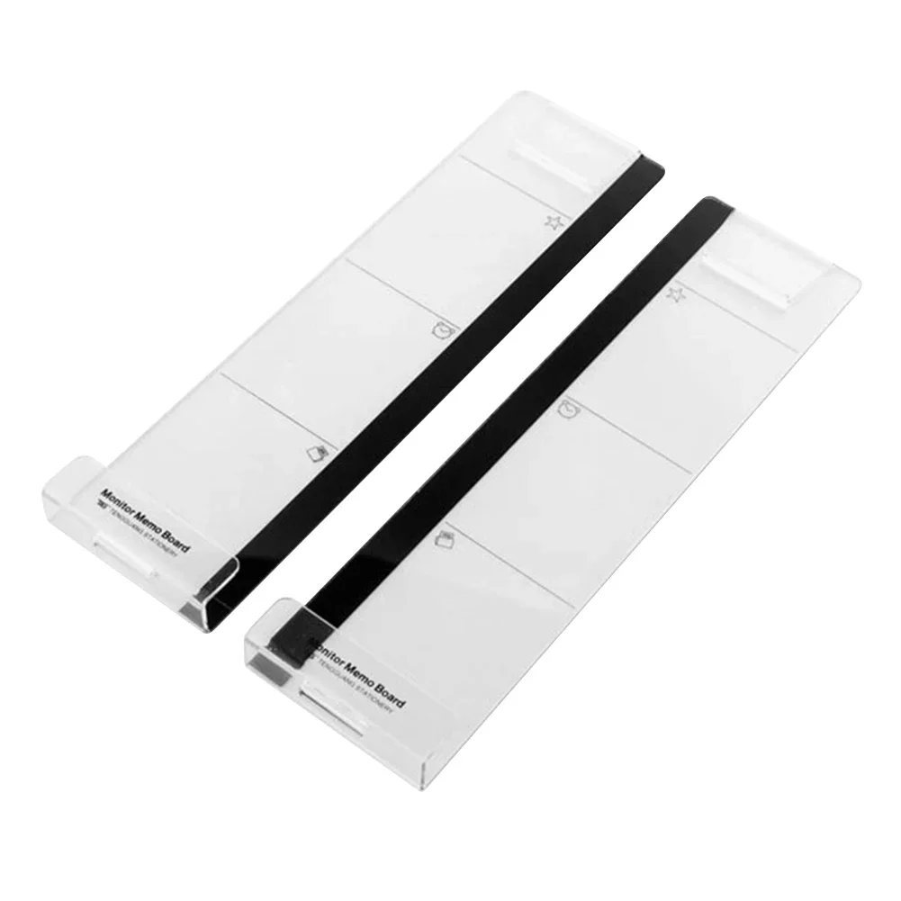 1PC Acrylic Monitor Message Memo Board for Sticky Notes Tabs Phones PC Screen Computer Monitors Side Panel Planner Office Holder desk organizer
