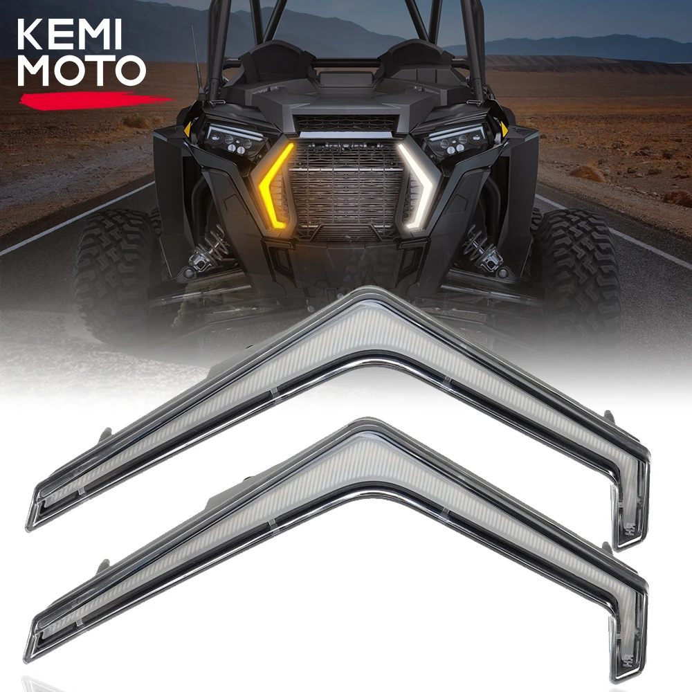 KEMIMOTO UTV 2884871 LED Turn Signal Fang Lights Compatible with Polaris RZR 1000 XP XP4 Turbo S 2019-2023 IP67 Waterproof Light sorghum multi function turn signal steering column wiper switch 96540684 for chevrolet aveo aveo5 9024792 520320 1000