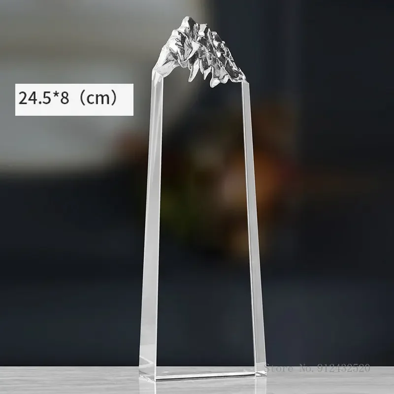 Customized Crystal Trophy Transparent, Creative Color Printing Awards, Competition Company's Annual Meeting Souvenir, Decor, 1Pc