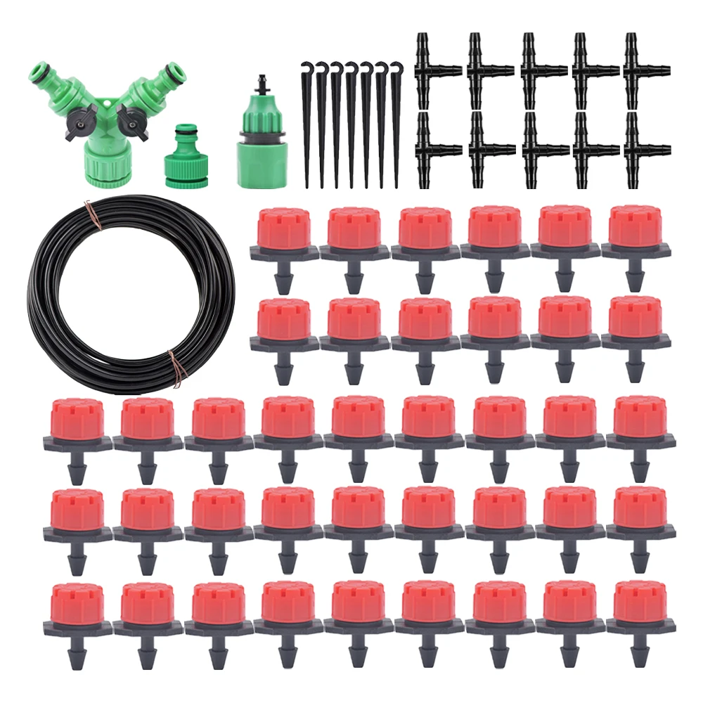 

5-50M 1/4 Inch Hose Drip Irrigation System Automatic Watering Garden Hose Micro Drip Watering Kits with Adjustable Drippers