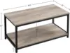 Coffee Table with Storage Shelve, Industrial Gray Coffee Table, Easy Assembly, Wooden Coffee Table for Living Room, Gray 3