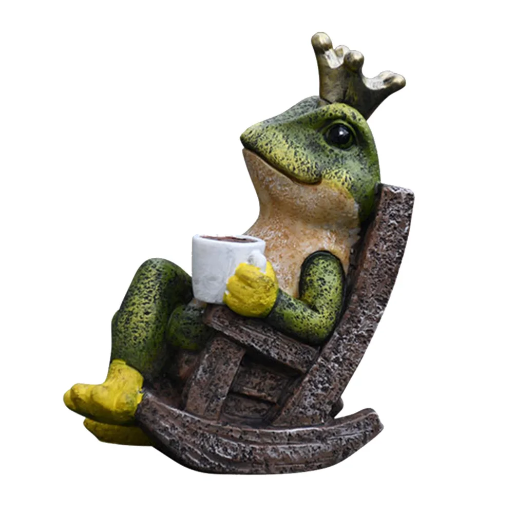 

Ornament Outdoor Relaxing Resin Animal Figurine Decoration for Patio Lawn Yard