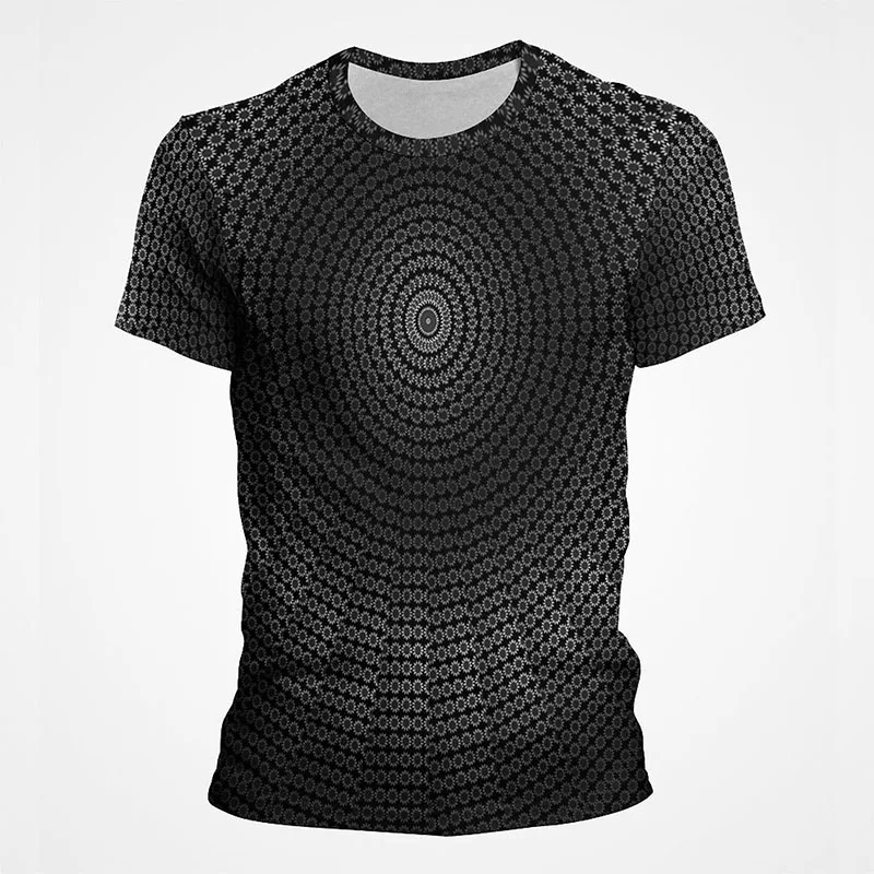 

Funny Abstract Visual Illusion Psychedelic Pop T Shirts For Men 3D Abstract Art Printed Tee Shirts Kids Fashion Vintage Clothes