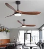 Luxury Natural Wooden Ceiling Fan Home Decorative Pendant Fan With Lamp Reversible Motor Suitable for Summer and Winter 2