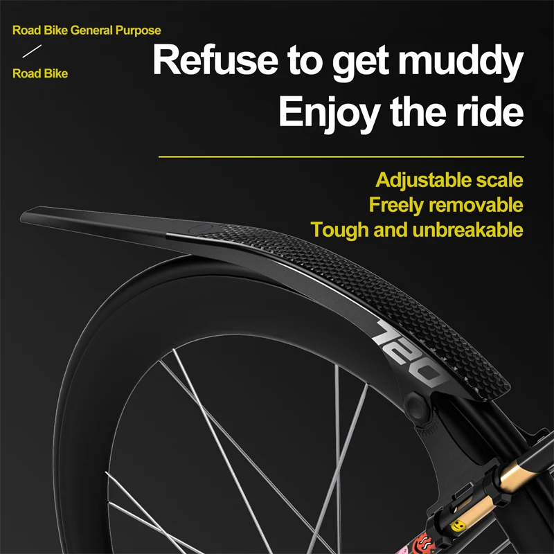 ENLEE Bicycle Fenders 700C Road Bike Gravel Quick Release Fenders Front and Rear Universal Adjustable Lightweight