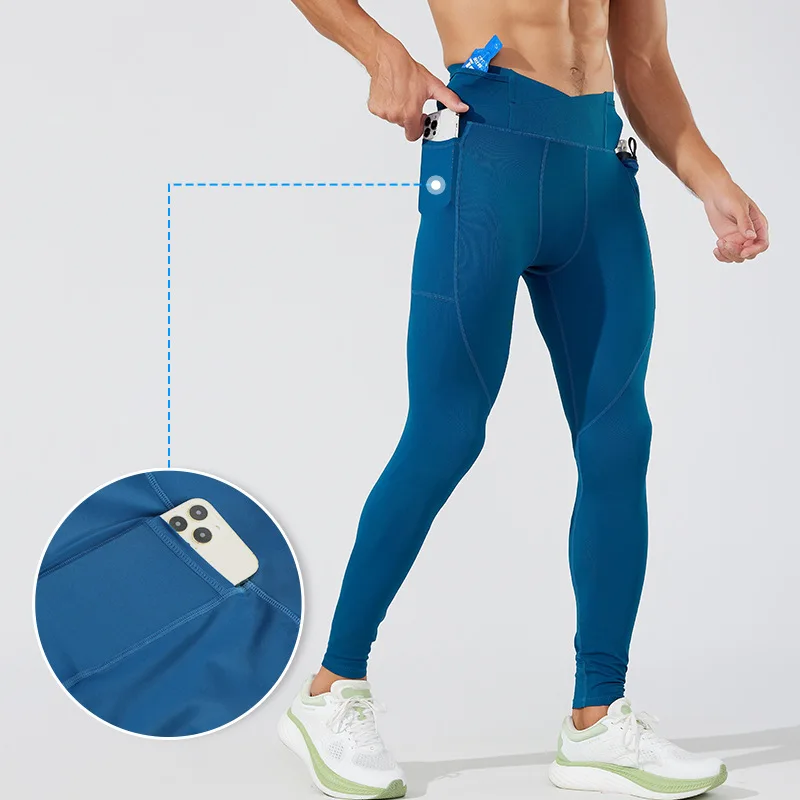 Tights Sport Man Running Training Pants Sports Trousers Solid Women Gym Fitness Yoga Elastic Compression Pants Mens Leggings