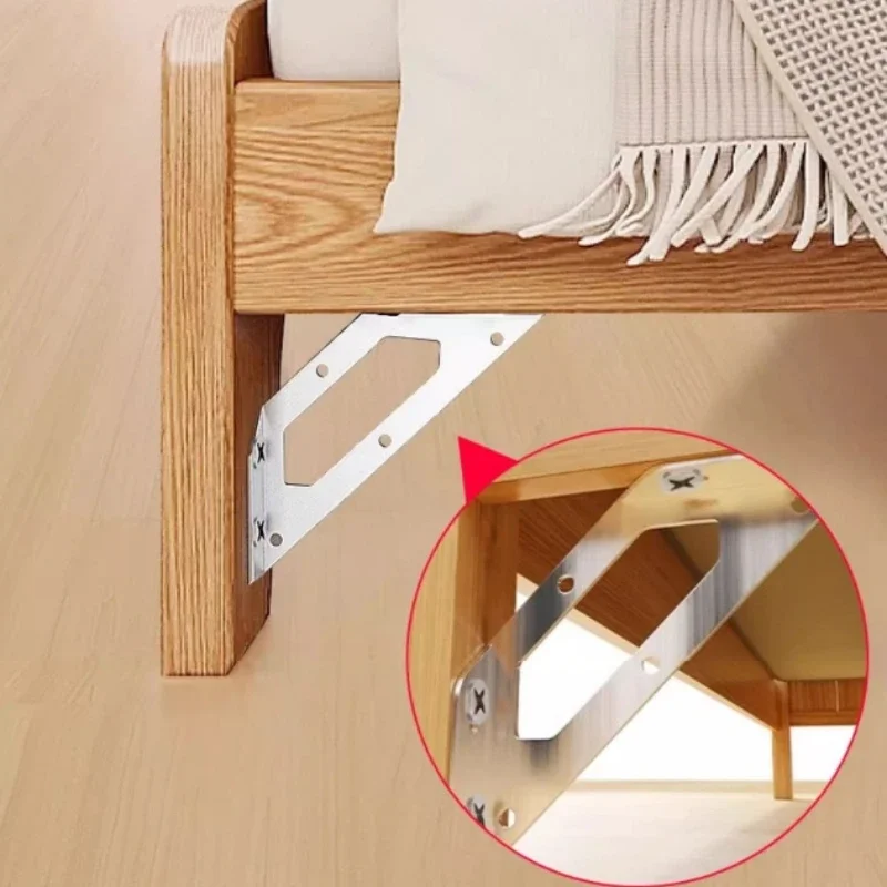 Furniture Hardware 5.63-inch triangular support frame furniture bracket universal corner code fastener for Tables Chairs Beds