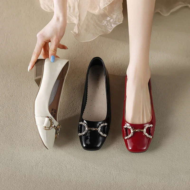 

Soft Leather Moccasins Flat Pumps Female 2024 Summer New All-Matching Comfortable Moccasins Flat Loafers