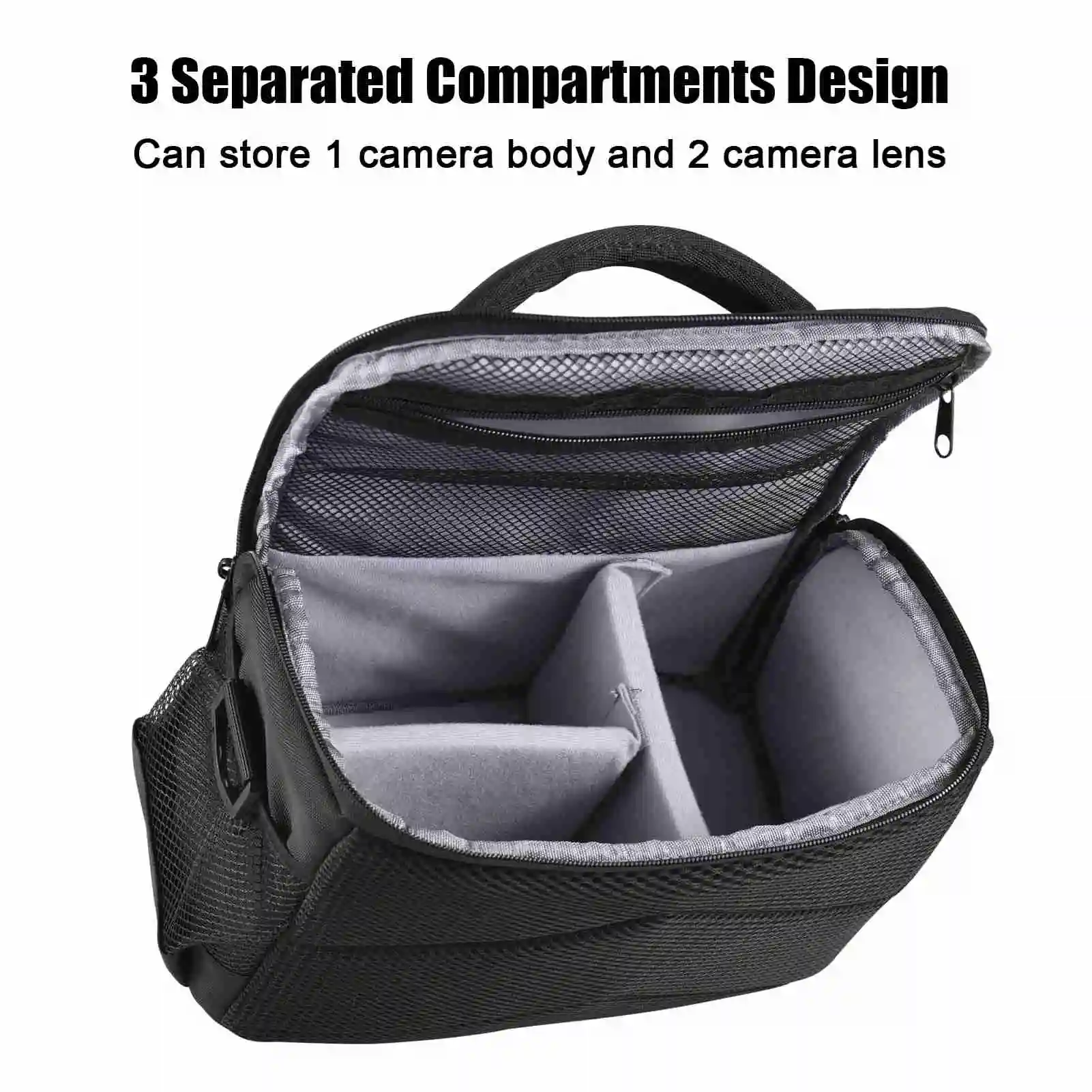 Camera Bag Water Resistant Shockproof Photography DSLR Camera Shoulder Bag with Shoulder Strap Black camera bag small camera bag