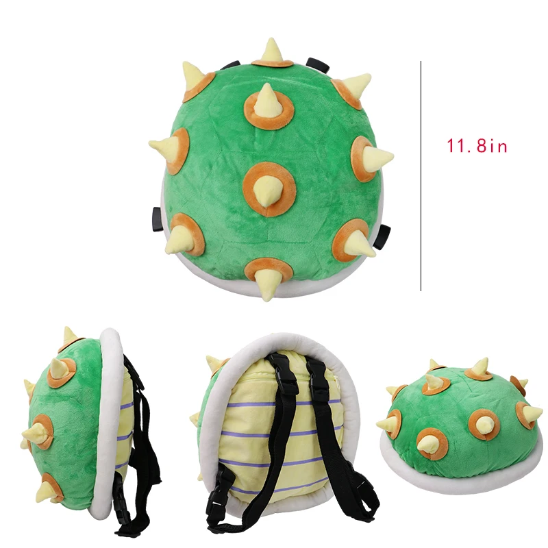 thumbnail image 1 of 9 Styles Super Mario Plush Backpack Koopa Troopa Bowser Lemmy Yoshi Turtle Shell Stuffed Plushie Toys Cartoon Peluche Dolls Bag, 1 of 5