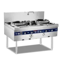 ZK Gas Raging Fire Stove Commercial Stainless Steel Energy-Saving Single and Double Gas Raging Fire Stove 1