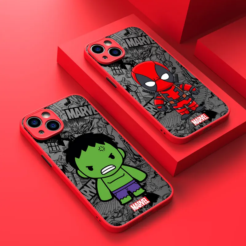 Custodia Captain America Hulk Per Apple Iphone 13 Pro 12 14 Pro Max 11 15 Plus 11 Pro 14 Plus 12 Pro 13 Pro Max Tpu Luxury Cover