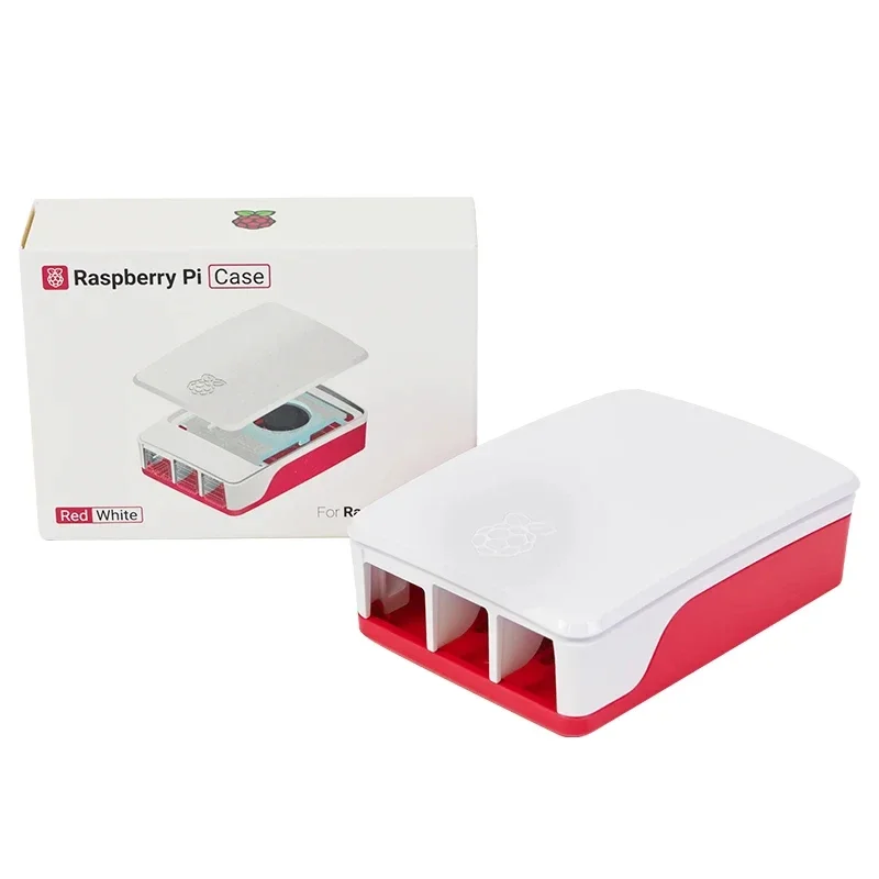 Official Raspberry Pi 5 Case Red White ABS Shell with Fan Support Cluster Stacki