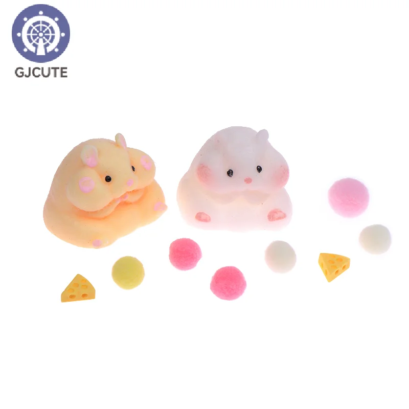 Super Soft Cute Q-Bullet Simulated Hamster Toy Mini Kawaii Squishy Stress Relief Squeeze Toys TPR Decompression Toy 2