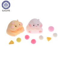Super Soft Cute Q-Bullet Simulated Hamster Toy Mini Kawaii Squishy Stress Relief Squeeze Toys TPR Decompression Toy 2