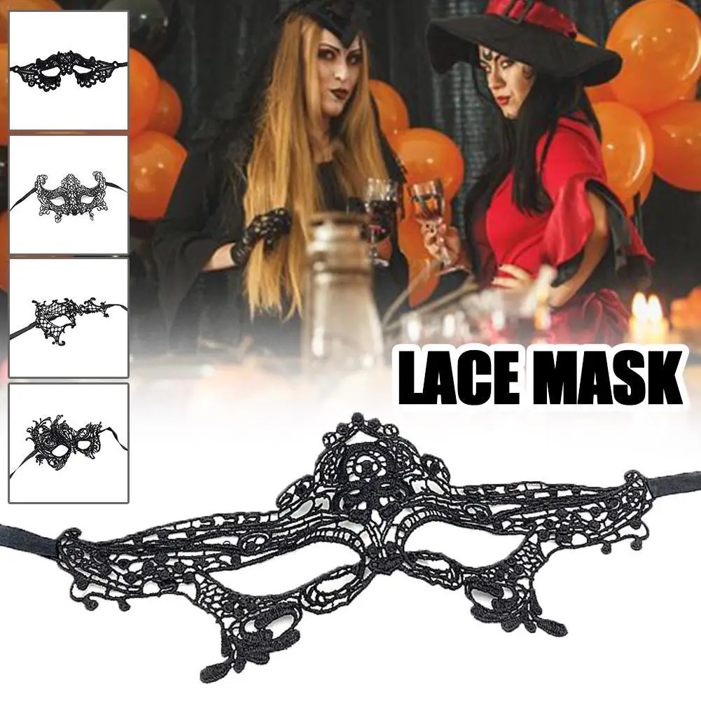 

Women Hollow Lace Mask Sexy Cosplay Prom Party Face Mask Props Costume Halloween Masquerade Mask Nightclub Queen Eye Mask