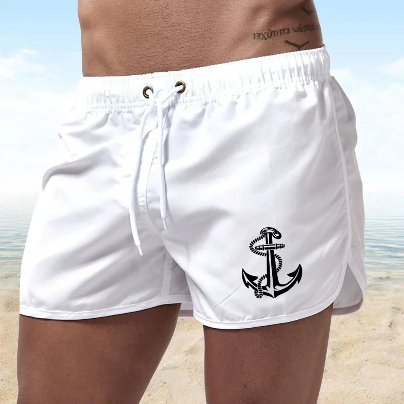 

Men's Summer Shorts Boat Anchor New Beach Shorts Quick Dry Surf Swimming Wear Seaside Diving Couple Men's Model
