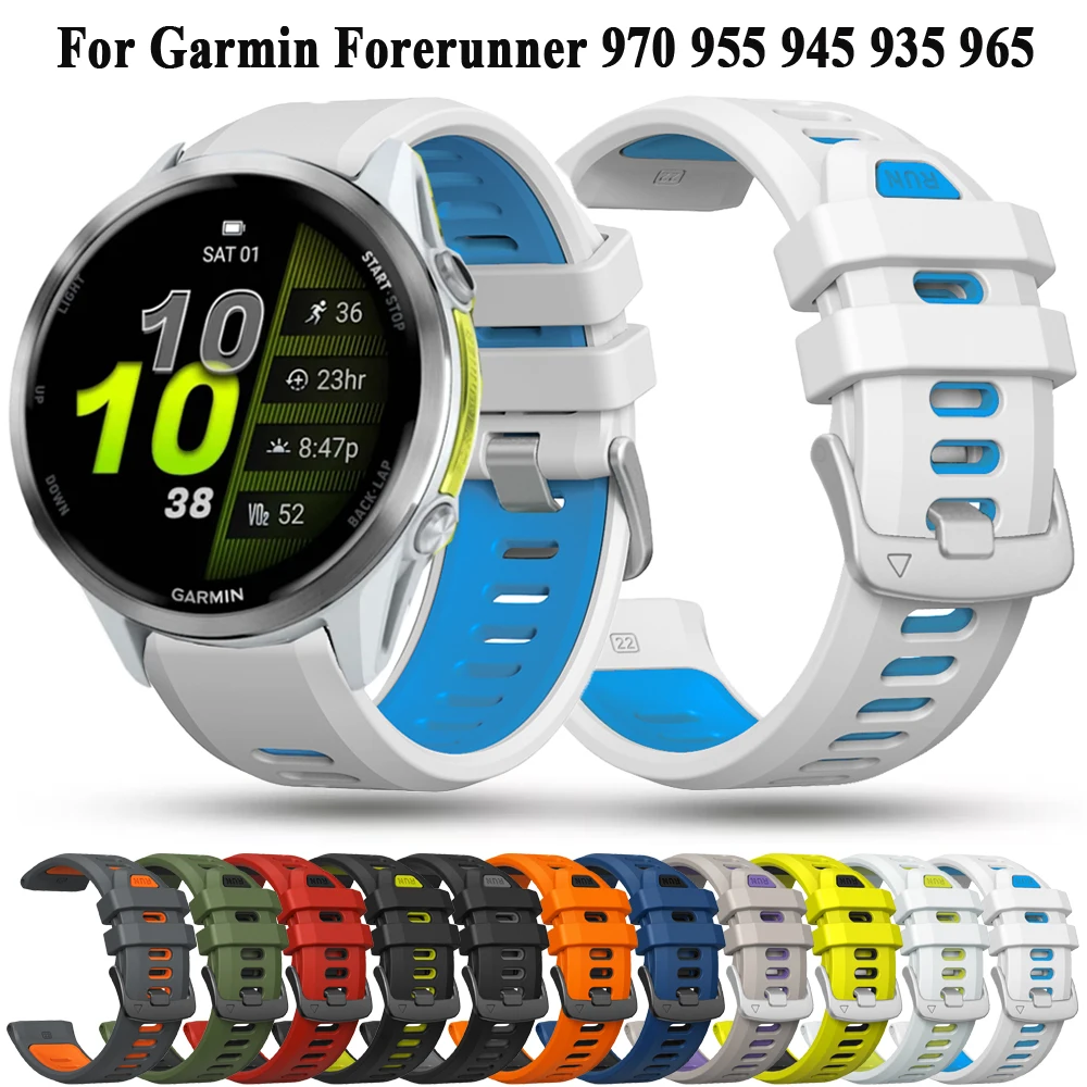 Sport Silicone Strap, 22mm - Versatile Watch Band and Wristband Bracelet