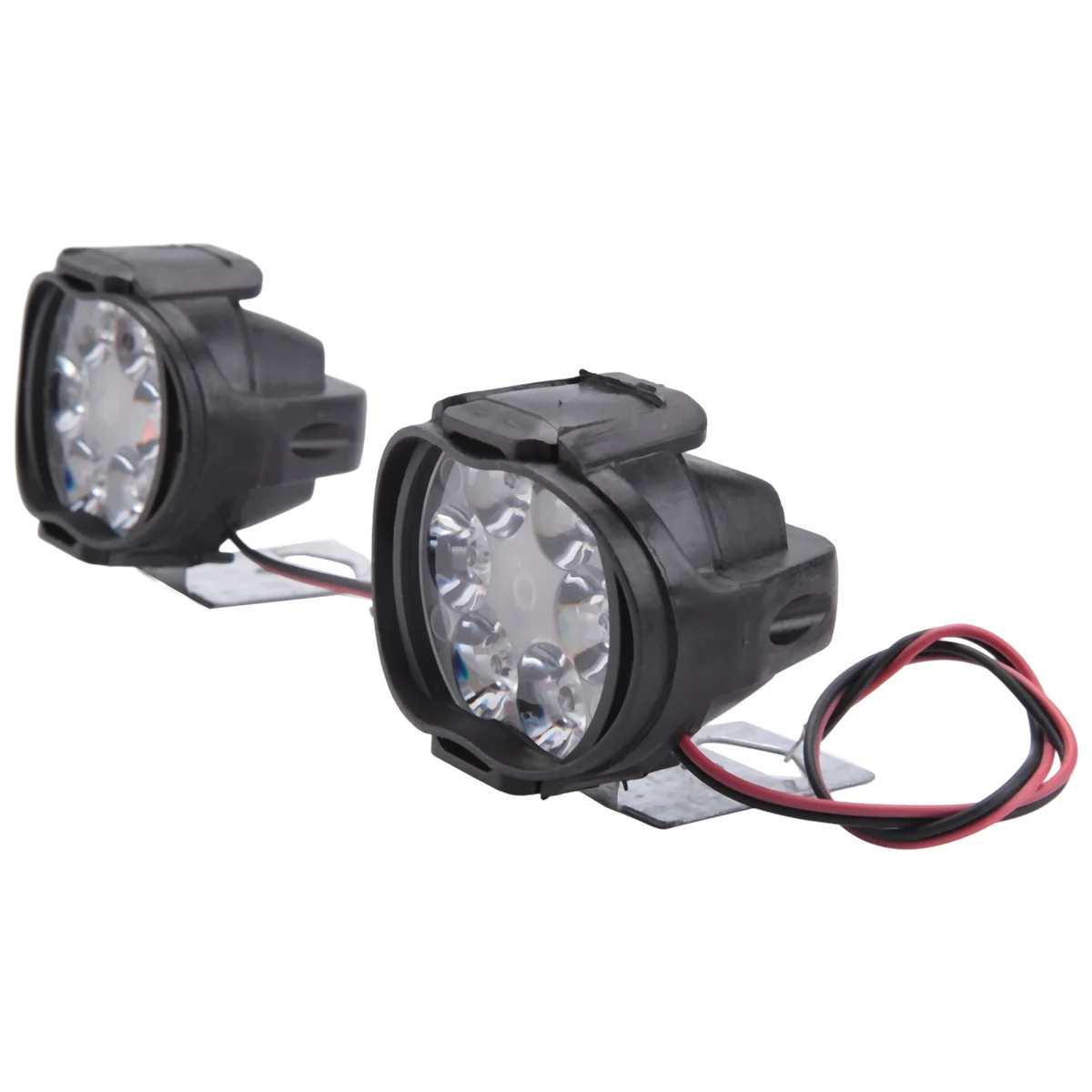 오토바이 헤드라이트 어셈블리, 범용 스쿠터 ATV 안개 스포트라이트, 6 LED, 10W, 1000Lm, 2 개