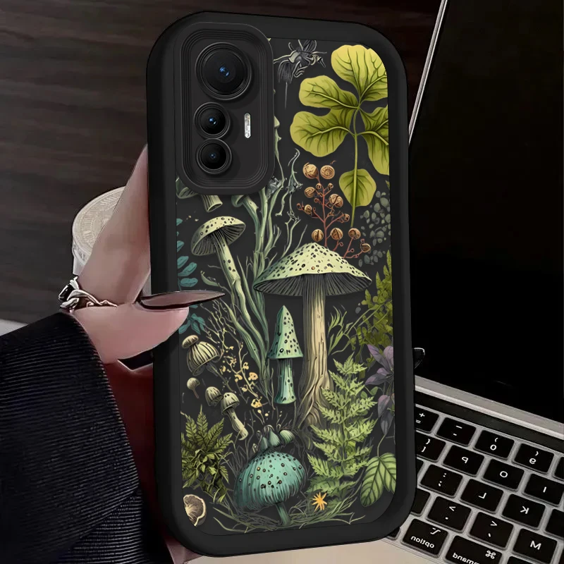 Chic Creative Floral Mushroom Phone Case