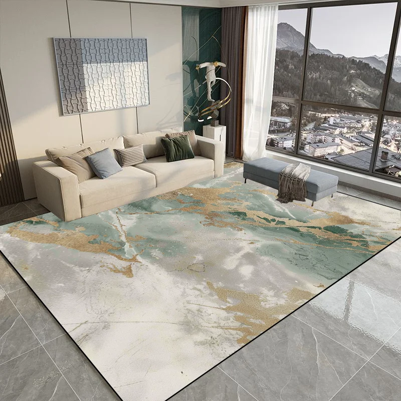 Living Room Decoration Marble Carpets Modern Light Luxury Large Rugs Hall Sofa Area Soft Floor Mat Room Doorway Hallway Carpet 3