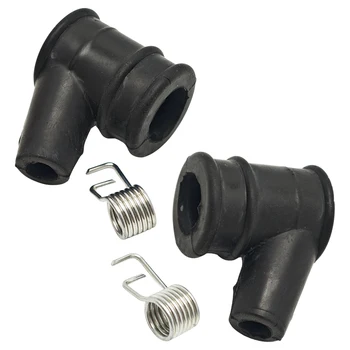 2 pz/lotto tappo di accensione candela + molla di accensione Per motosega Benzina Spare Strumento di Sostituzione Tappo In Gomma Attrezzi Da Giardino Parti