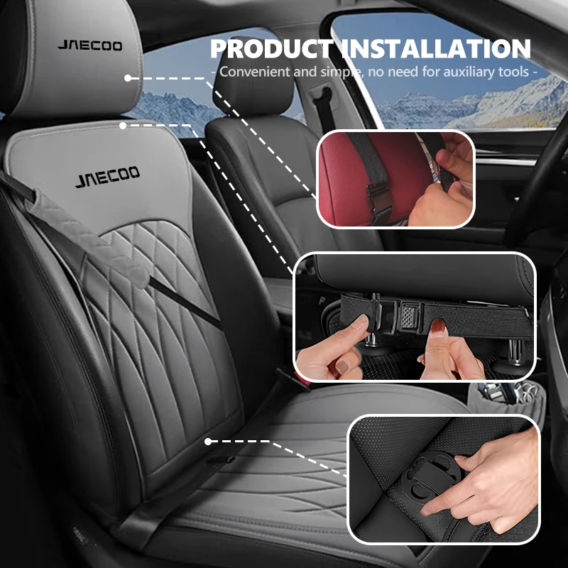 JAECOO 카시트 커버 전면 후면 쿠션 통기성 보호 매트 J7 PHEV J8 2WD AWD
